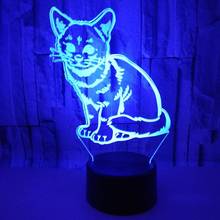 Creative 3d LED Night Lights with Colorful Cat Animal usb Table Desk Lamp for Home Bedroom Decor Bluetooth Speaker Lighting 2024 - buy cheap