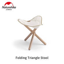 Naturehike-taburete triangular plegable para exteriores, silla pequeña portátil de madera para acampar, peso de rodamiento de 100kg, Picnic, pesca, viaje 2024 - compra barato