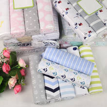 4pcs/Lot Newborn Muslin Diapers 100% Cotton Flannel Baby Blanket  Children's  Swaddle Wrap Soft Blankets Products For Newborn 2024 - buy cheap