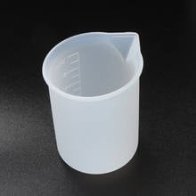 Taza medidora de silicona transparente hecha a mano, vaso medidor de mezcla artesanal, herramientas de cocina de pegamento de resina, 100ml 2024 - compra barato