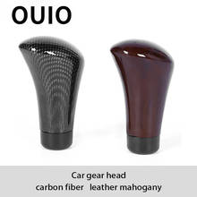 OUIO NEW 1PC Carbon Fiber Car Gear Knob Shift Lever Cover For Honda Civic Accord Fit Subaru Impreza Forester XV Nissan Qashqai 2024 - buy cheap