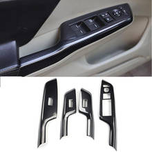 Fit For Honda Civic 9th 2012 2013 2014 2015 4PCS ABS Carbon Fiber Window Lock Lift Panel Trim Frame 2024 - buy cheap