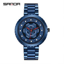 Sanda Luxury Brand Men Watches Military Sport  Blue Men's Quartz Watch Stainless Steel Clock Waterproof Wrist Watch Relogio 2024 - buy cheap