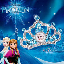Disney girls frozen 2 gift box crown cartoon cute ice and snow princess elsa pink hair accessories gift 2024 - buy cheap