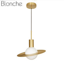 Blonche Nordic Hanging Lamp Glass Ball Pendant Lights for Restaurant Kitchen Living Room Decor E27 Ligthing Iron Art Fixtures 2024 - buy cheap