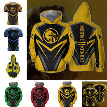 Mortal Kombat X Sub-Zero Scorpion T-shirt Cosplay Costume Men Women Zip-up Hoodies Sweatshirts Mortal Kombat Hoodies Jackets 2024 - buy cheap