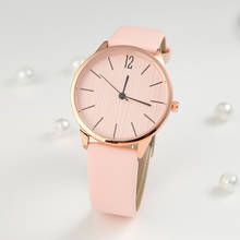 Reloj de mujer 2020, reloj de pulsera informal de cuarzo con correa de cuero para pared, reloj de pulsera de negocios a la moda, reloj de diseño moderno para mujer 2024 - compra barato
