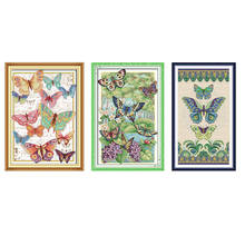 Beautiful Butterfly DMC Count Cross Stitch 11CT 14CT Cross Stitch Set DIY Cross Stitch Set Embroidery Needlework Home Decoration 2024 - buy cheap