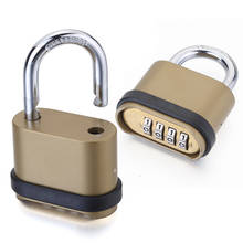 Outdoor Lock No Key 4 Digit Combination Coded Padlock, Waterproof Rustproof Brass Big Size Copper for Fence Warehouse Door Locks 2024 - buy cheap