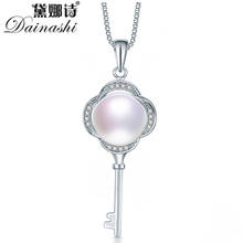 Dainashi-colgante de plata esterlina 925 para mujer, llave de circón de alta calidad, collar de perlas de agua dulce AAAA 100% auténticas, gran oferta 2024 - compra barato