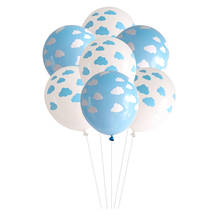 Globos de nubes blancas azules de 12 pulgadas, Decoración de cumpleaños, boda, temática hawaiana, decoración de fiesta de gallina, piscina, suministros de decoración, Bola de aire, 10 Uds. 2024 - compra barato