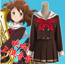 ¡Sonido de Anime de alta calidad! Eufonio oumine Kumiko JK-uniforme escolar para mujer, traje de marinero para Cosplay, Top + falda + lazo 2024 - compra barato