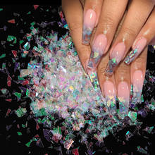 10g/bag Holographic AB  Nail Glitter Flakes Sparkly 3D Irregular Colorful Sequins Spangles Polish Manicure Nails Art Decorations 2024 - купить недорого