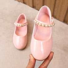 Girls Single Shoes Toddler Flower Children Wedding Party Dress Princess Leather Pearl Soft Shoes Girls School Dance Shoes D929 2024 - buy cheap