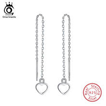 ORSA JEWELS 925 Sterling Silver Drop Earrings For Women Romantic Heart Shape Earring Fashion Wholesale Jewelry For Female SE77 2024 - buy cheap