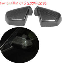 For Cadillac CTS 2009 ~ 2013 Car Carbon Fiber Side Rear View Mirror Cover Trim Side Wing Mirror Caps RearView Mirror Stickers 2024 - buy cheap