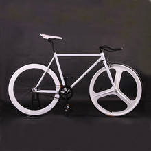 Bicicleta de engrenagem fixa fixação, bicicleta de estrada e de magnésio com estrutura de aço de 48cm e 52cm 2024 - compre barato