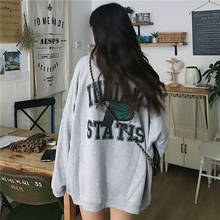 Women's Sweatshirts Japanese Harajuku Ulzzang Ins Loose Letter Long Sleeve Sweatshirt Female Korean Kawaii Clothing For Women 2024 - buy cheap