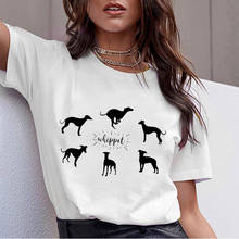Женская футболка Ulzzang Harajuku в стиле 90-х, футболка маленьким девочкам, 2021 Новая летняя футболка с принтом в виде собаки, футболка femme Mujer 2024 - купить недорого