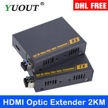 HDMI One Fiber Optic Extender HDMI Fiber Optic Transmission HDMI Extender Over Fiber Optic Cable To Up To 2Km 2024 - buy cheap