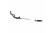 Man Diving Under The Sea Holding An Arrow To Catch A Small Fish Car Decal For Car Body Rainproof Truck Rear windshield FA086 2024 - buy cheap