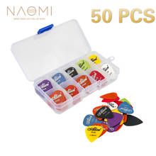 NAOMI Guitar Picks 50pcs Acoustic Electric Guitar Picks Plectrums + Pick Case Assorted Random Thickness Guitar Parts Accessories 2024 - buy cheap