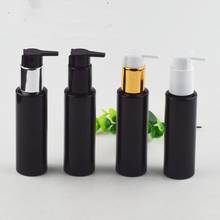 30pcs 100ML Black emulsion pressure pump bottle Cosmetic packaging, 100cc lotion pump bottleWith gold / silver pump 2024 - buy cheap