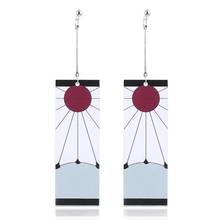 Anime Acrylic Drop Earrings Demon Slayer Kimetsu no Yaiba Blade of Ghost Earings For Women Men Cosplay Jewelry Accessories Gift 2024 - buy cheap