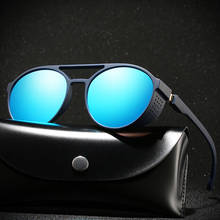 Классические металлические круглые солнцезащитные очки в стиле стимпанк, мужские и женские очки, брендовые дизайнерские Винтажные Солнцезащитные очки в ретро-оправе, высокое качество, UV400 2024 - купить недорого