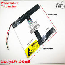 Batería de iones de litio de 3,7 V,8000mAH, 40110148 polímero, para tableta, pc, GPS,mp3,mp4 2024 - compra barato
