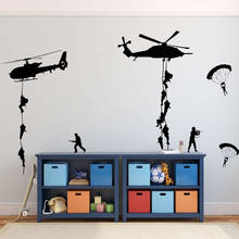 Army Soldier Wall Stickers Vinyl Art Decals Teens Boys Men Military Fans Bedroom Home Decoration 2024 - buy cheap