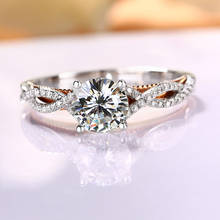 100% 18K Gold ring 1ct DVVS Moissanite Diamond Ring With national certificate D006 2024 - buy cheap