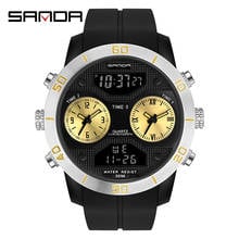 Nova marca de luxo superior sanda masculino relógios quartzo analógico digital led militar do exército esporte relógio masculino relogios relógio eletrônico 2024 - compre barato