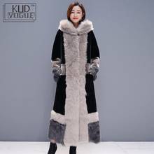 Winter Coat Women Loose Elegant Wool Coat Fashion Oversize Stitching Warm Long Coat Female Thick Faux Fur Outerwear Plus Size 2024 - buy cheap