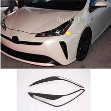 Car Body Front Head Light Lamp Hood Molding Frame Stick Abs Chrome Cover Trim Part 2pcs For Toyota Prius 2019 2020 2021 2024 - buy cheap