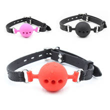 Couple Silicone Gag Ball BDSM Bondage Restraints Open Mouth Breathable Sex Ball Harness Strap Gag Sex Toy for Women Accessories 2024 - buy cheap