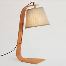 Nordic Wood Cloth Table Lamp Japanese Style LED Bedroom Bedside Lamp Study Desk Reading Desk Lamp Living Room Home Deco Lighting 2024 - buy cheap
