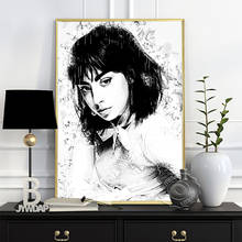 Charli Xcx British Singer Poster, Black White Elegant Wonman Art Print, Nordic Minimalism Watercolour Figure Painting Wall Decor 2024 - buy cheap