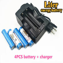 Liter energy battery 3.7V 1800mAh 16650 Rechargeable Li-ion battery + Travel Charger Can be used to LED Flashlight 2024 - buy cheap