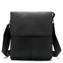 Bolsa transversal de couro genuíno masculina, bolsa de ombro pequena com aba vintage para homens, bolsa de ombro casual 2024 - compre barato