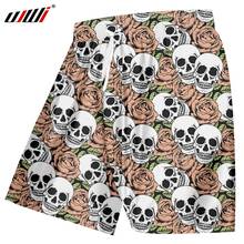 UJWI 3D Printed Red Rose Men's Shorts  A Pile Of Skulls Medium And Long Section Large Size Leisure Man 6XL Beach Shorts 2024 - buy cheap