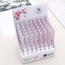 Canetas de gel kawai florescimento de cerejeira, canetas para escrita com tinta gel colorida, material escolar de escritório, 48 unidades 2024 - compre barato