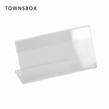 10 Pcs T1.3mm Clear l Shape Table Sign Price Tag Stand Paper Promotion Name Card Desk Frame Label Display Holder 2024 - buy cheap