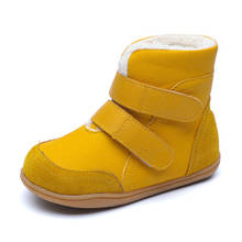 Fayuekey novo inverno botas de neve do bebê para a menina menino couro genuíno crianças quentes botas de tornozelo meninos meninas engrossado algodão sapatos 2024 - compre barato