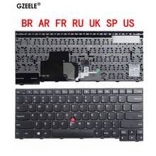 Nuevo teclado SP/BR/RU/FR/UK/US/AR para LENOVO E450 E455 E450C W450 E460 E465, repuesto 2024 - compra barato