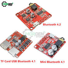 DC 3,7-5V MP3 Mini Bluetooth 4,1 4,2 decodificador junta sin pérdidas del coche Placa de amplificador de Audio TF tarjeta estéreo USB módulo receptor 2024 - compra barato