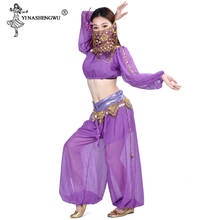 Women Sexy Bollywood Belly Dance Costume Set Indian Sari Belly Dance Suit Chiffon Veil Belly Dance Performance 1pc/2pcs/3pcs Set 2024 - buy cheap