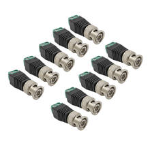 Green BNC Male Plug Coaxial Cable Adapter Male Coax CAT5 to Coaxial BNC Cable Connector Camera CCTV Video Balun 2024 - buy cheap