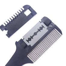 Professional Hair Razor Comb Black Handle Shaving Cutting Thinning Comb Tool Hair Styling Accessories 2024 - buy cheap