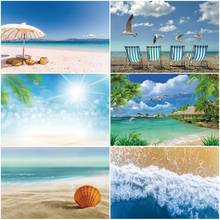 Tropical Backgrounds Summer Holiday Ship Sea Waves Beach Palms Tree Staircase Baby Scenic Photography Backdrop For Photo Studio 2024 - buy cheap